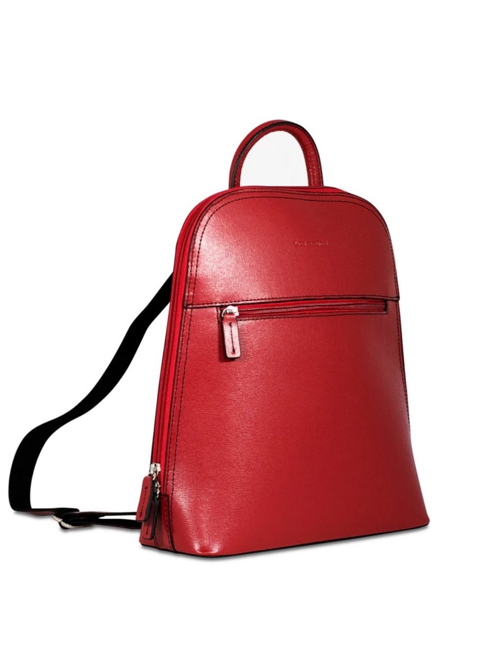 Jack Georges Red Genuine Leather Backpack Purse Organizer Bag